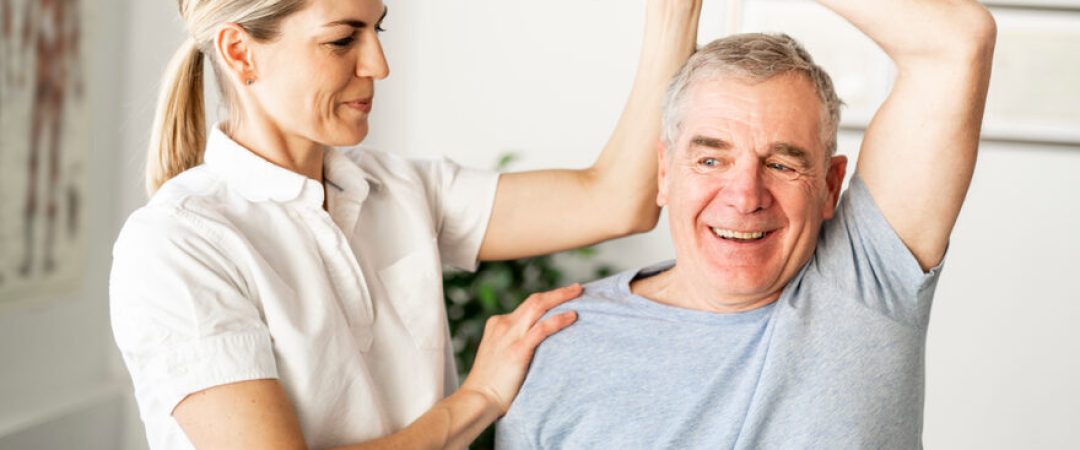 A,Modern,Rehabilitation,Physiotherapy,Worker,With,Senior,Client